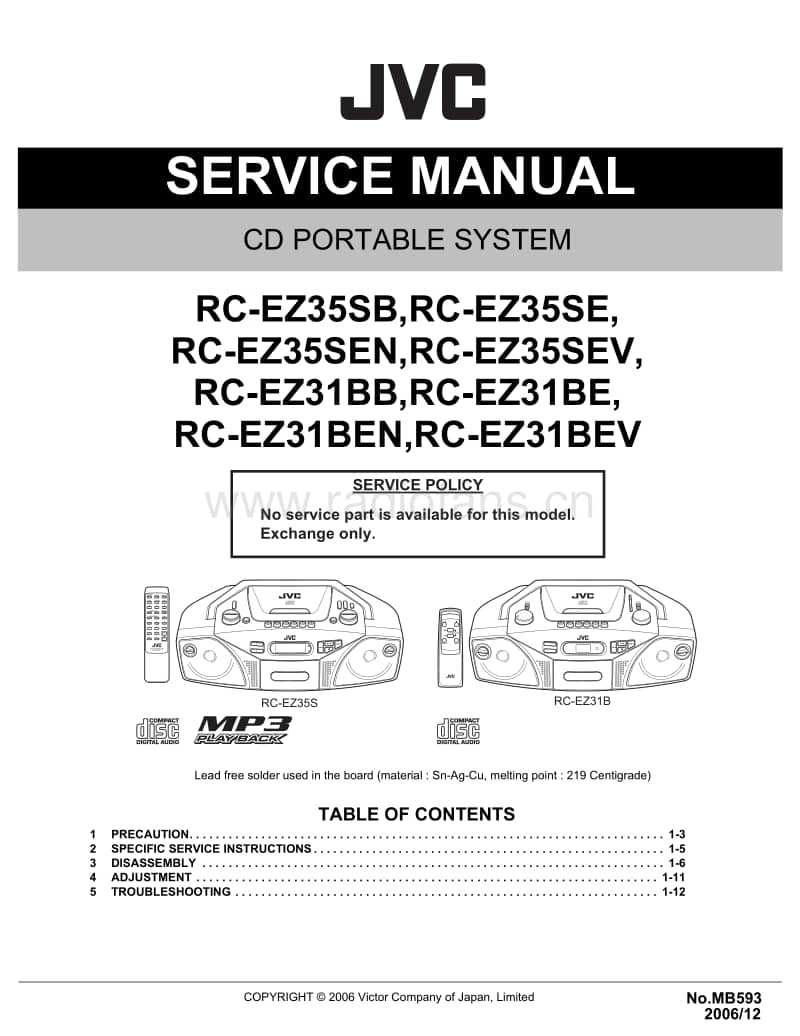 Jvc-RCEZ-31-BB-Service-Manual电路原理图.pdf_第1页