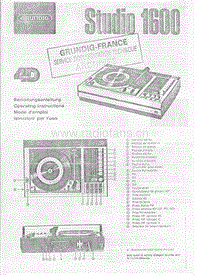 Grundig-Studio-1600-Owners-Manual电路原理图.pdf
