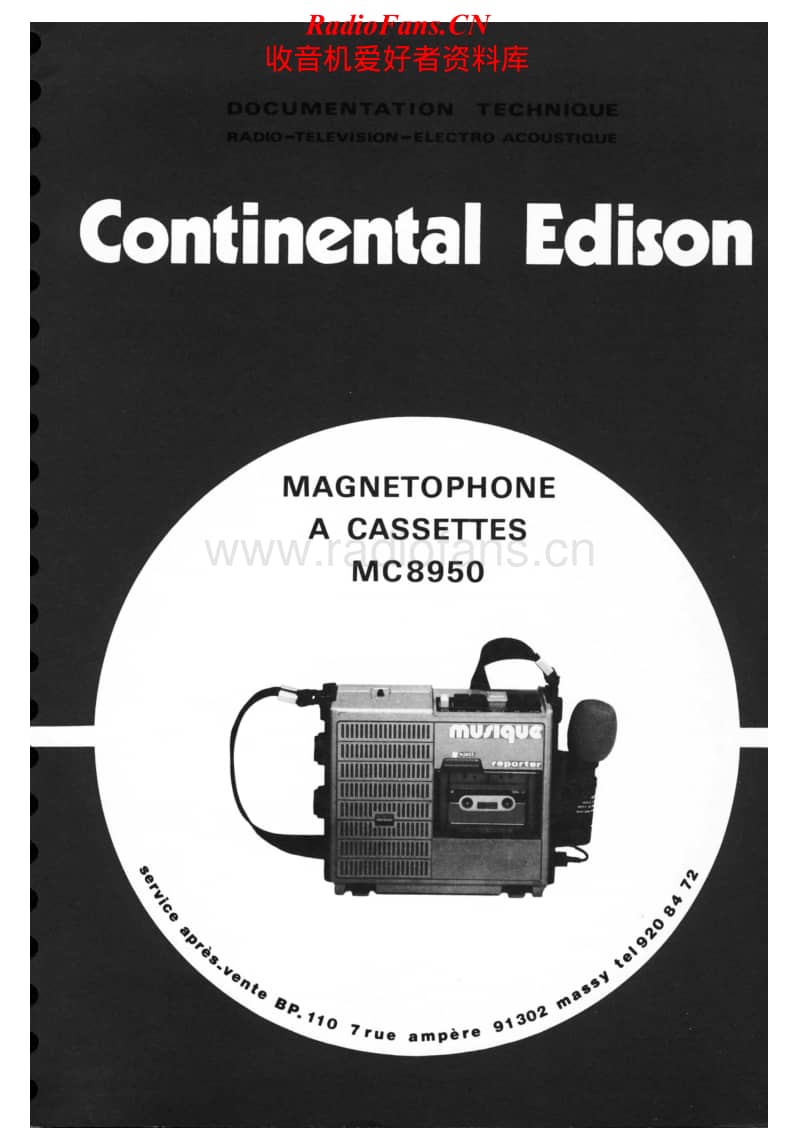 Continental-Edison-MC-8950-Service-Manual电路原理图.pdf_第1页