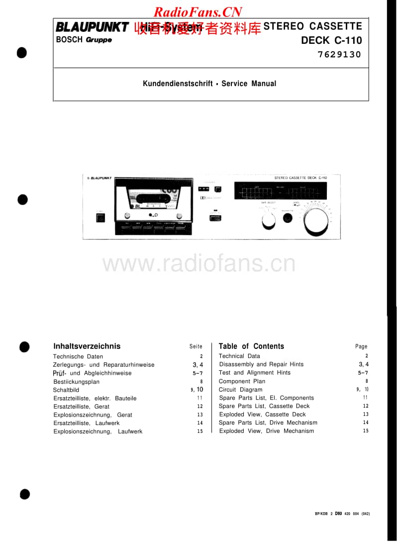 Blaupunkt-C-110-Service-Manual电路原理图.pdf_第1页