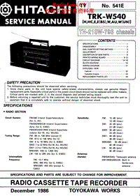 Hitachi-TRKW-540-Service-Manual电路原理图.pdf