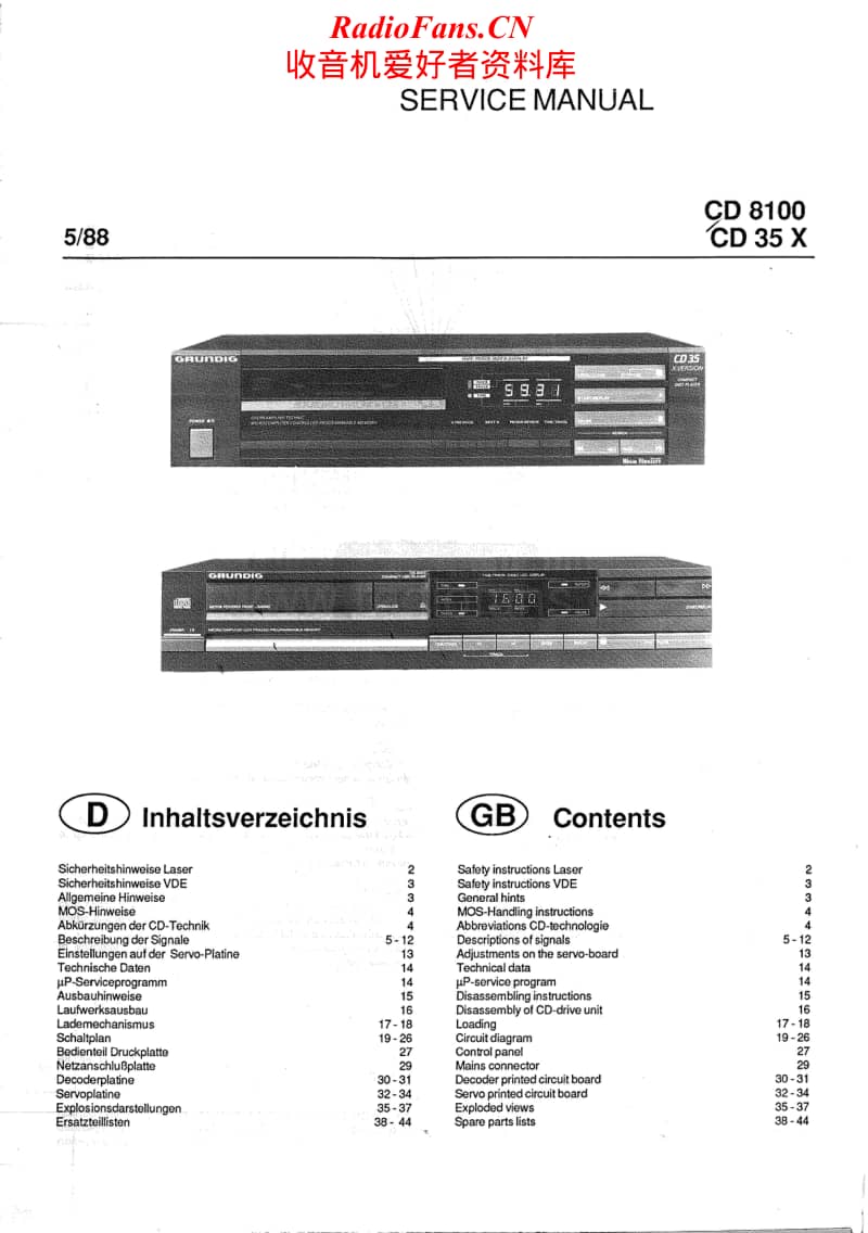 Grundig-CD-35X-8100-Schematics电路原理图.pdf_第1页