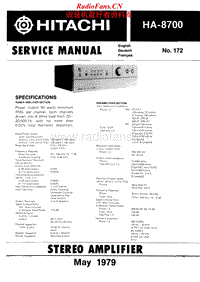 Hitachi-HA-8700-Service-Manual电路原理图.pdf
