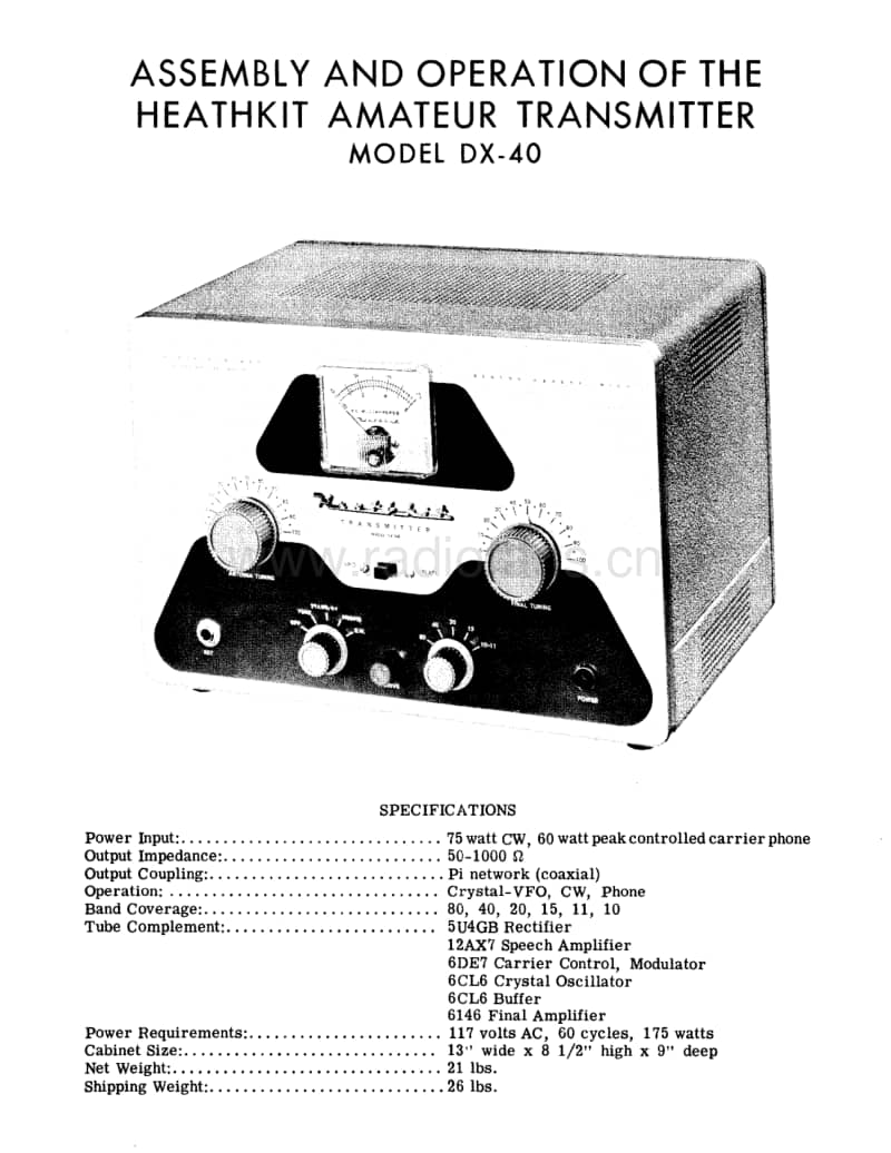 Heathkit-DX-40-Assembly-Manual电路原理图.pdf_第3页
