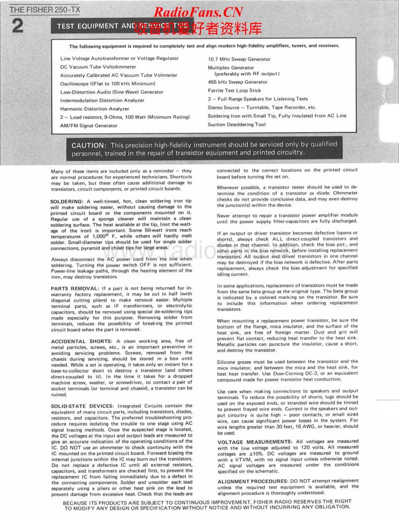 Fisher-250-TX-Service-Manual电路原理图.pdf_第2页