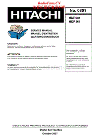 Hitachi-HDR-161-Service-Manual(1)电路原理图.pdf