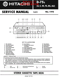 Hitachi-D-75-S-Service-Manual电路原理图.pdf