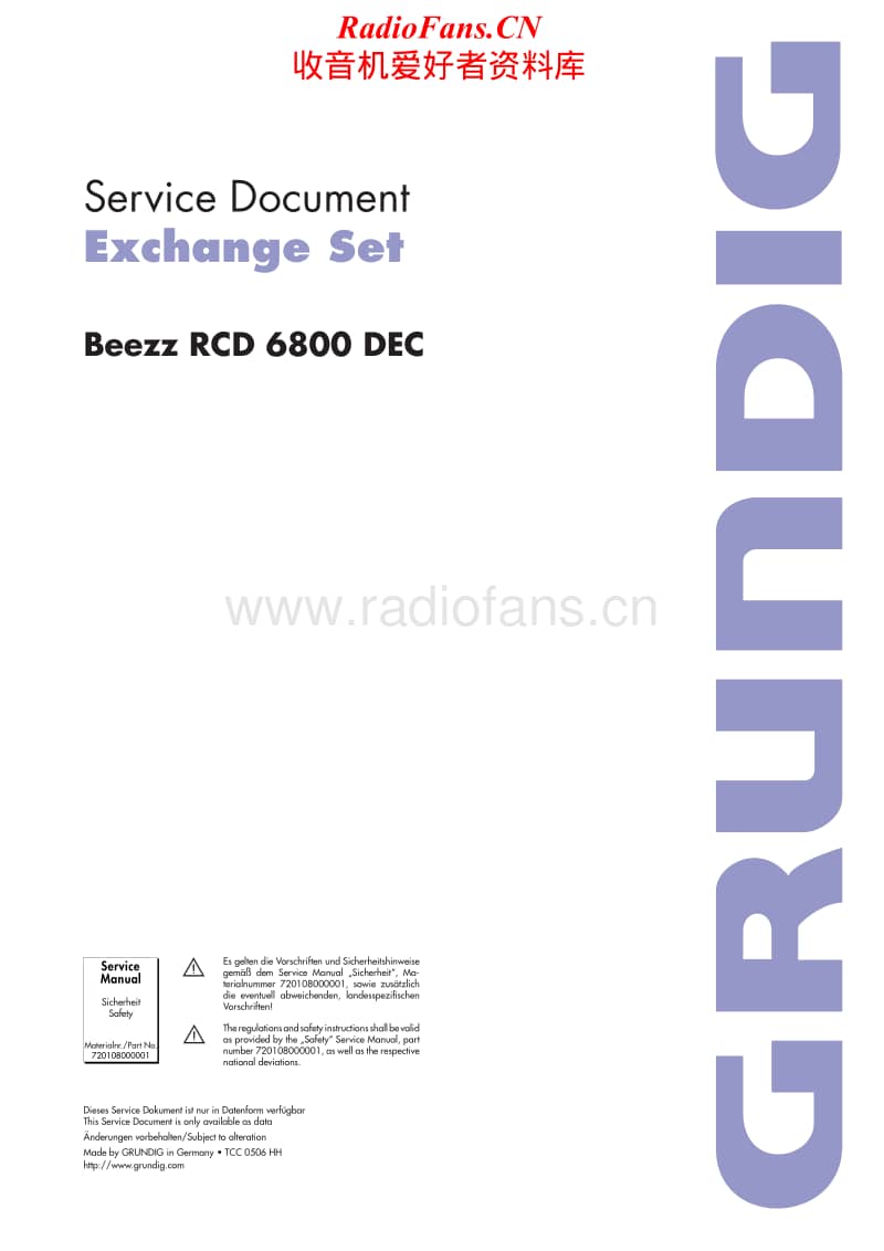 Grundig-BEEZZ-RCD-6800-Service-Manual电路原理图.pdf_第1页