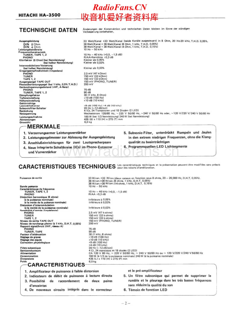 Hitachi-HA-3500-Service-Manual电路原理图.pdf_第2页