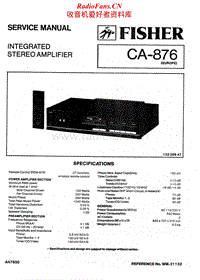 Fisher-CA-876-Service-Manual电路原理图.pdf