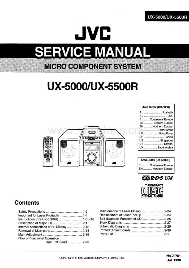 Jvc-UX-5500-R-Service-Manual电路原理图.pdf_第1页