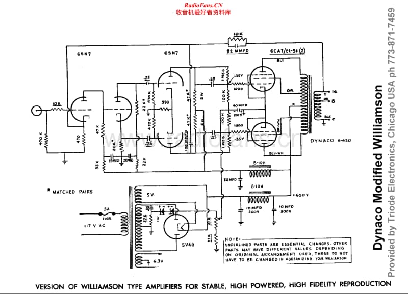 Dynaco-Modified-Williamson-Amplifier-Schematic电路原理图.pdf_第1页