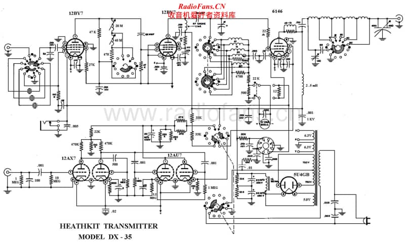 Heathkit-DX-35-Schematic电路原理图.pdf_第1页