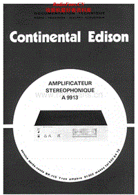 Continental-Edison-A-9913-Service-Manual电路原理图.pdf