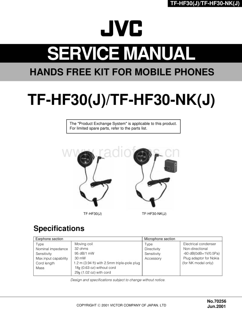 Jvc-TFHF-30-Service-Manual电路原理图.pdf_第1页