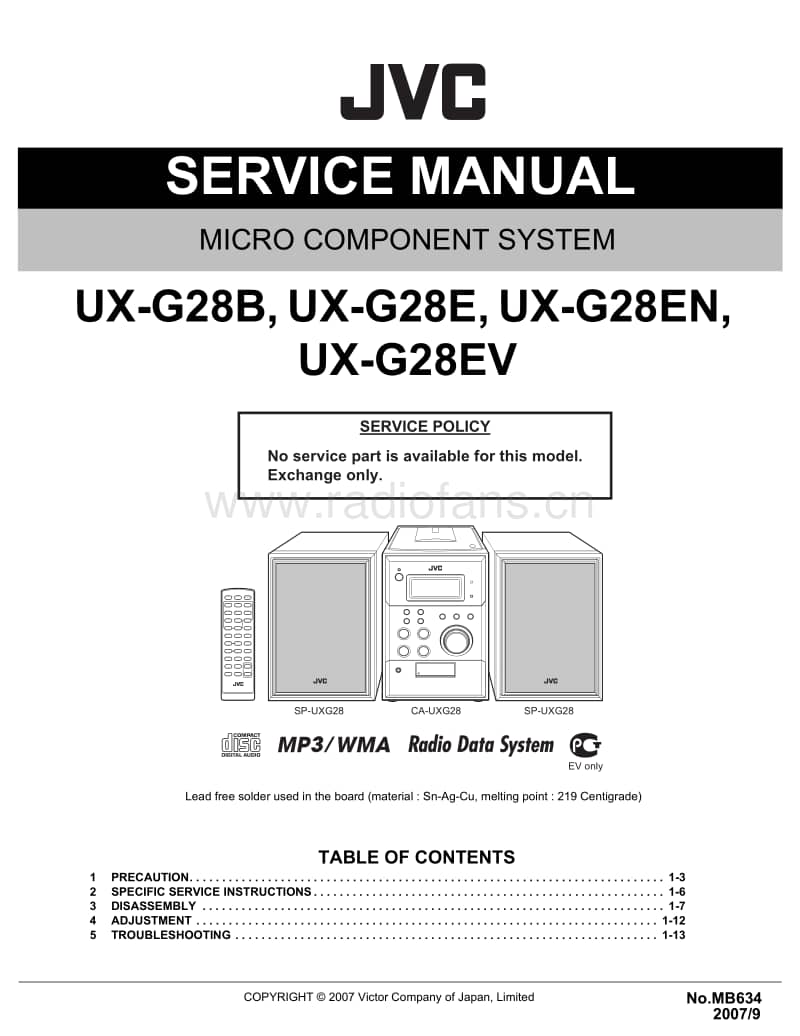 Jvc-UXG-28-Service-Manual电路原理图.pdf_第1页