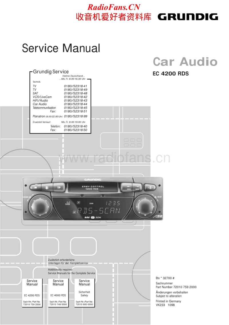 Grundig-EC-4200-RDS-Service-Manual电路原理图.pdf_第1页