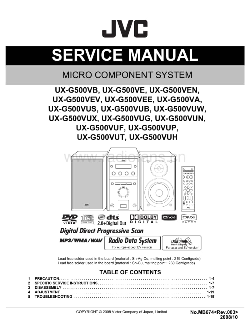 Jvc-UXG-500-Service-Manual电路原理图.pdf_第1页