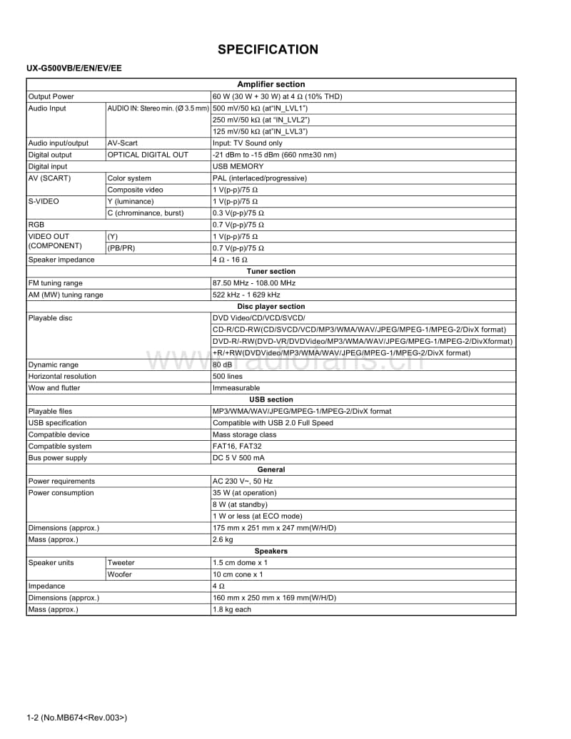 Jvc-UXG-500-Service-Manual电路原理图.pdf_第2页