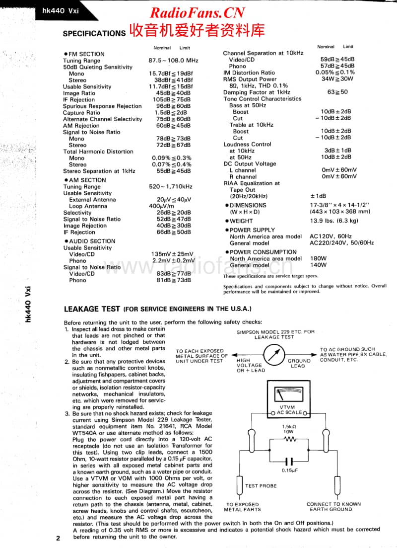 Harman-Kardon-HK-440-VXI-Service-Manual电路原理图.pdf_第2页