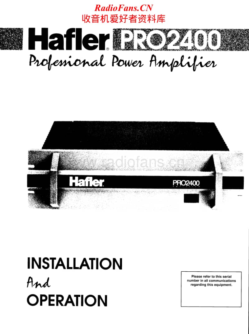 Hafler-PRO-2400-Service-Manual电路原理图.pdf_第1页