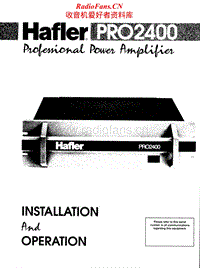 Hafler-PRO-2400-Service-Manual电路原理图.pdf