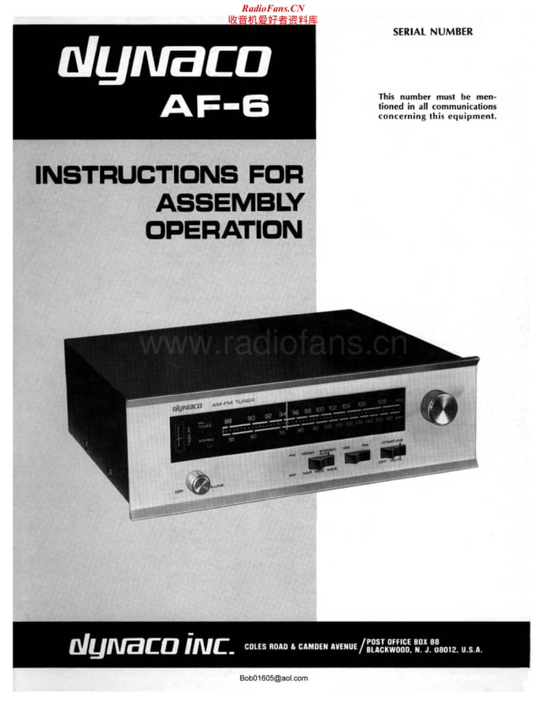 Dynaco-AF-6-Service-Manual电路原理图.pdf_第1页