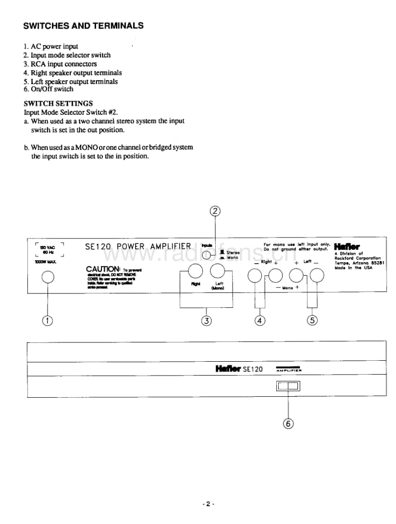 Hafler-SE-120-Service-Manual电路原理图.pdf_第3页