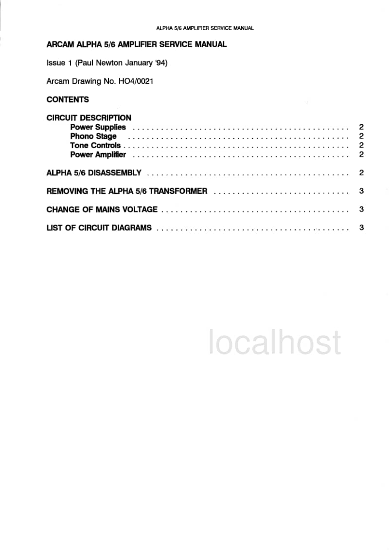 Arcam-ALPHA-5-Service-Manual电路原理图.pdf_第2页
