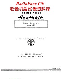 Heathkit-G-5-Schematic-Manual电路原理图.pdf