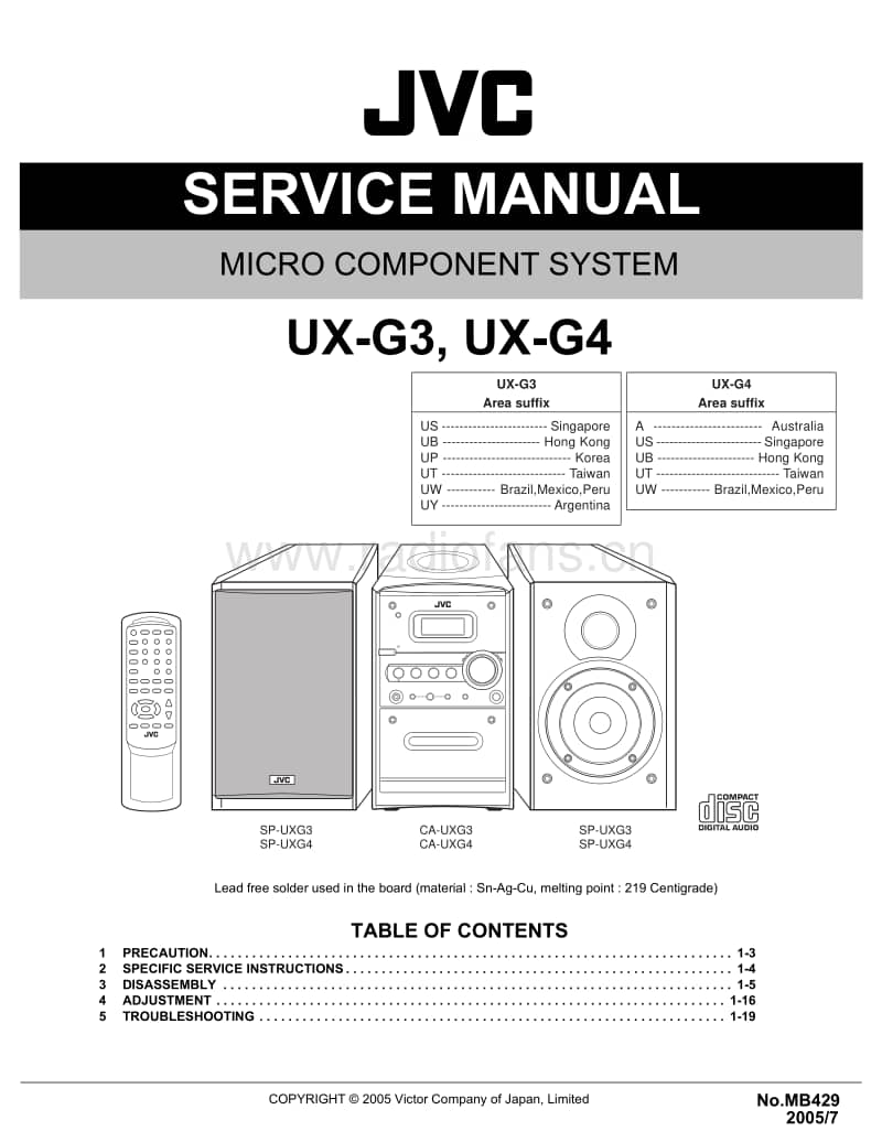 Jvc-UXG-4-Service-Manual电路原理图.pdf_第1页