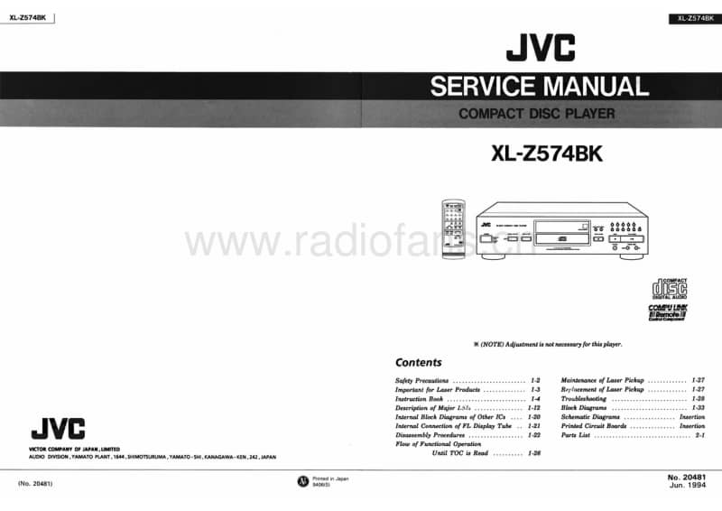 Jvc-XLZ-574-BK-Service-Manual电路原理图.pdf_第1页
