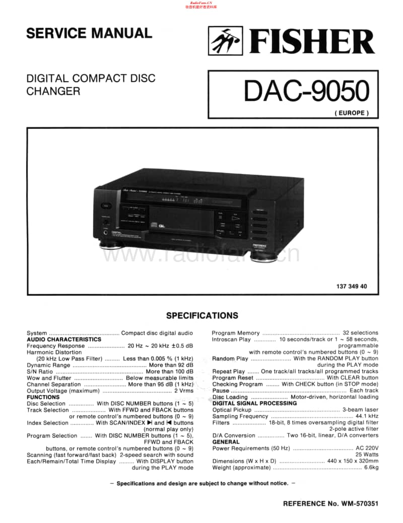 Fisher-DAC-9050-Schematic电路原理图.pdf_第1页