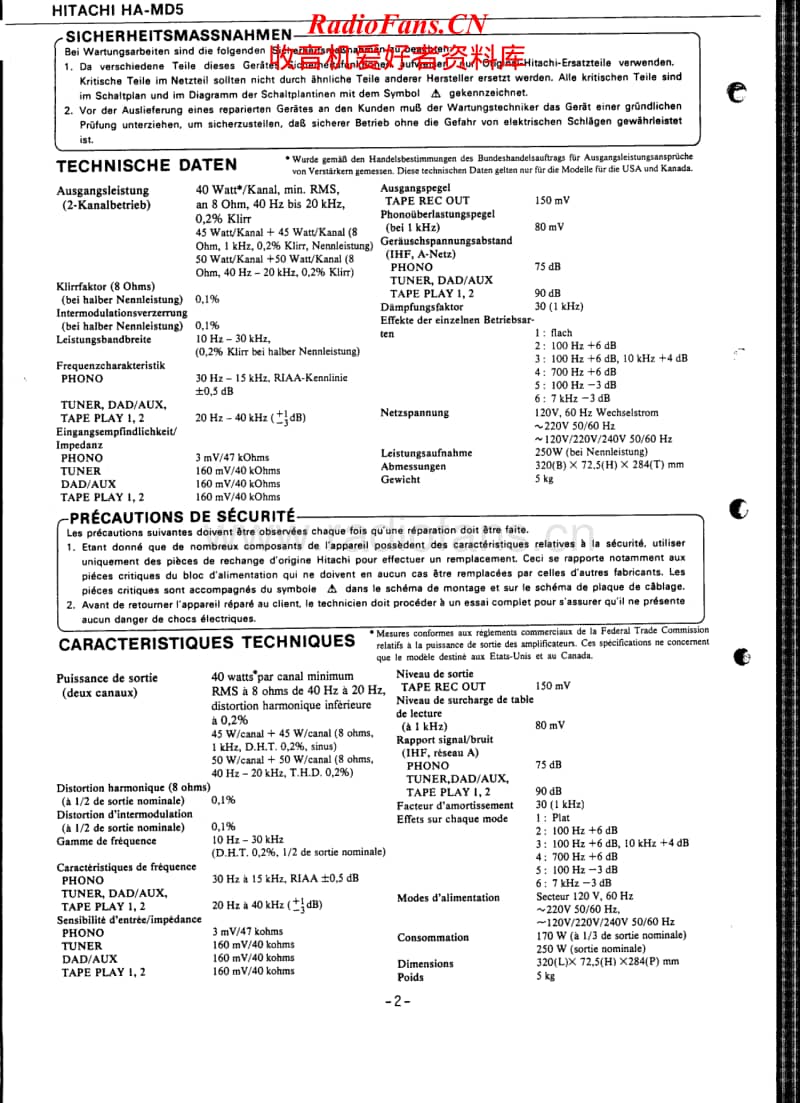 Hitachi-HAMD-5-Service-Manual(1)电路原理图.pdf_第2页