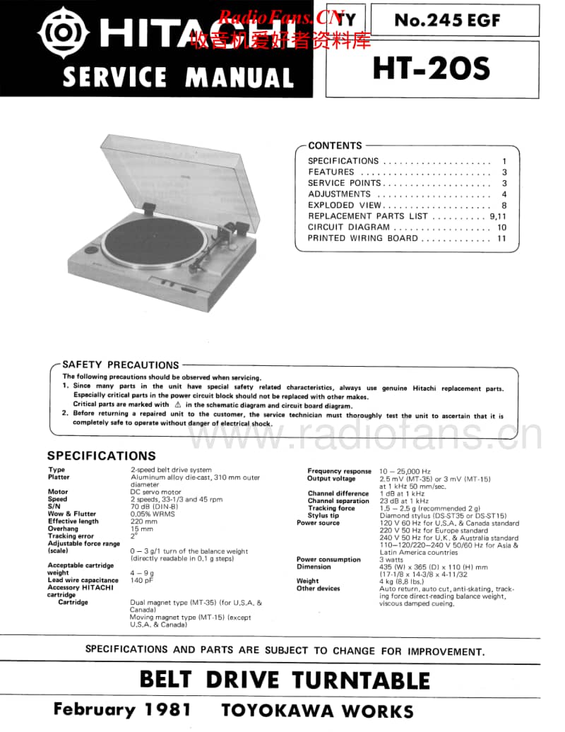 Hitachi-HT-20-S-Service-Manual电路原理图.pdf_第1页