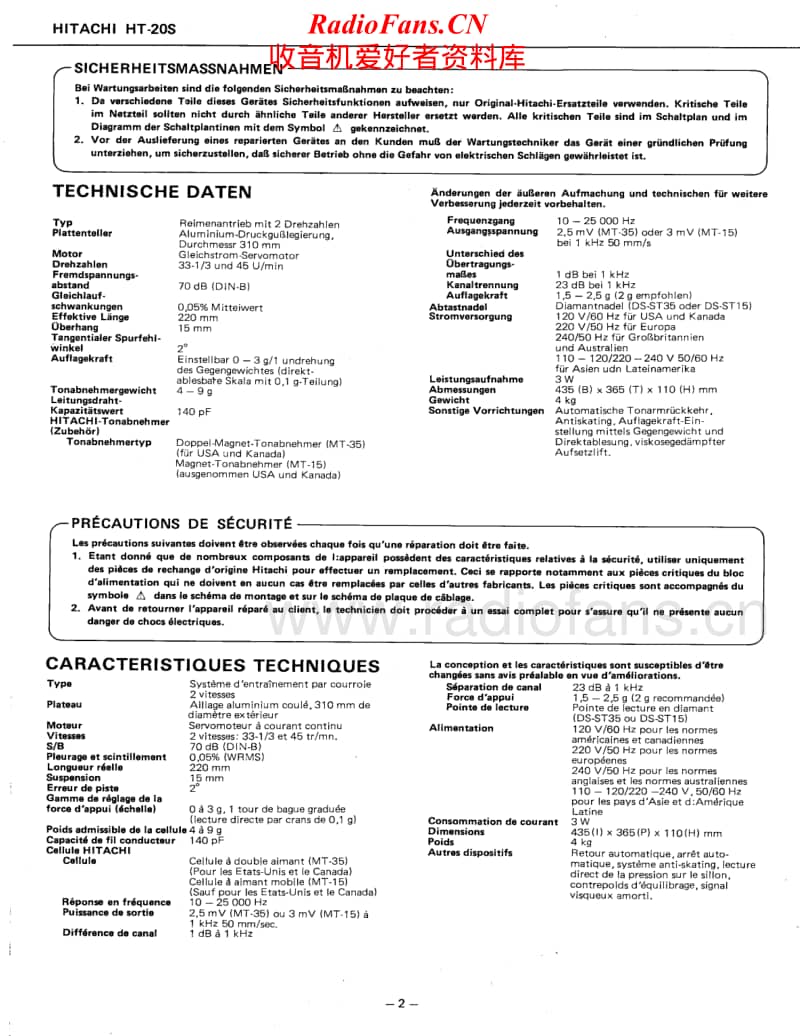 Hitachi-HT-20-S-Service-Manual电路原理图.pdf_第2页