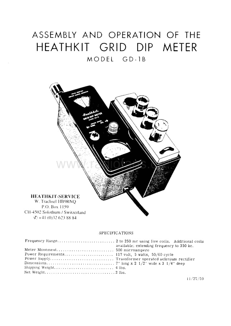 Heathkit-GD-1B-Schematic-Manual电路原理图.pdf_第3页