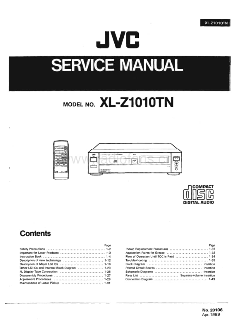 Jvc-XLZ-1010-TN-Service-Manual电路原理图.pdf_第1页