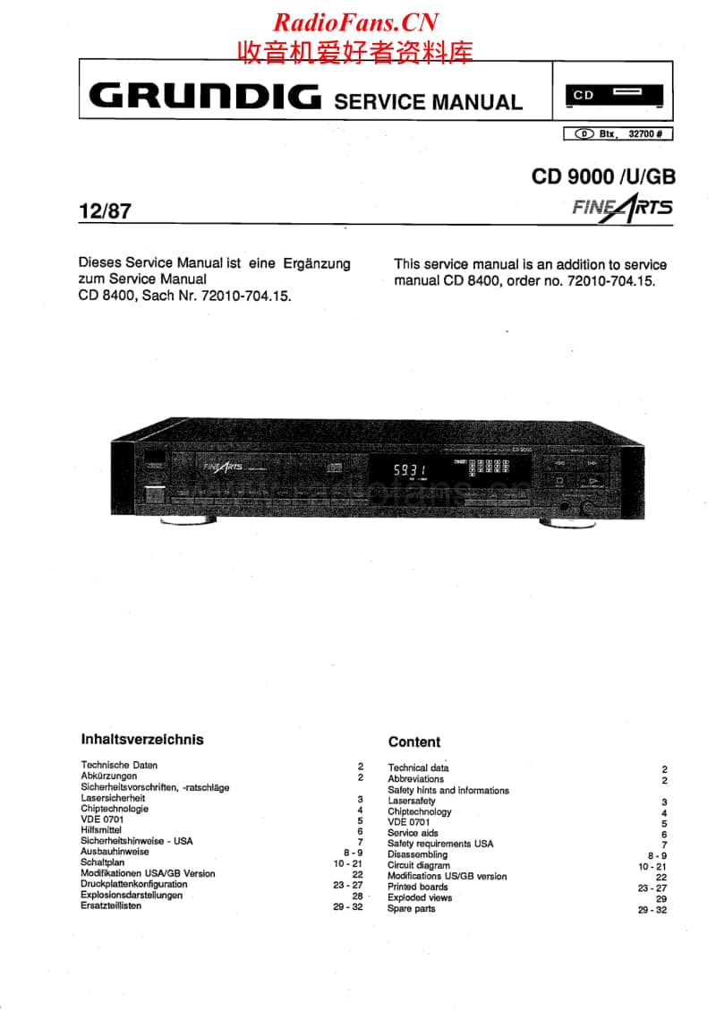 Grundig-CD-9000-Service-Manual电路原理图.pdf_第1页