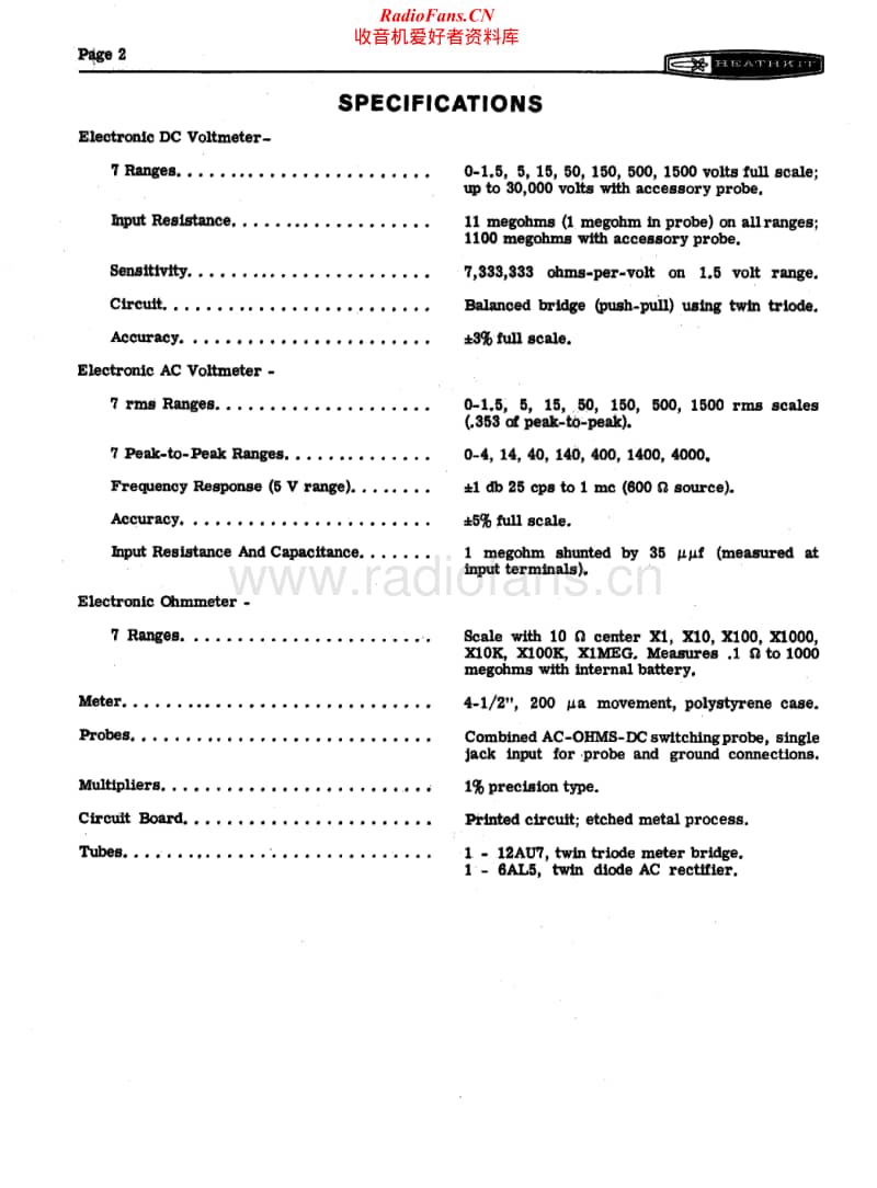 Heathkit-IM-11-Manual电路原理图.pdf_第2页