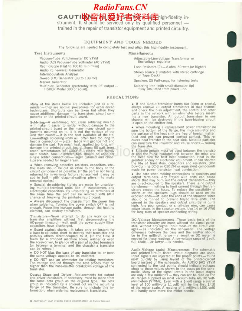 Fisher-CUSTOM-ELECTRA-48-WA-Service-Manual电路原理图.pdf_第2页