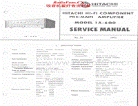Hitachi-IA-600-Service-Manual电路原理图.pdf