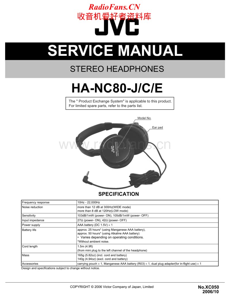Jvc-HANC-80-Service-Manual电路原理图.pdf_第1页