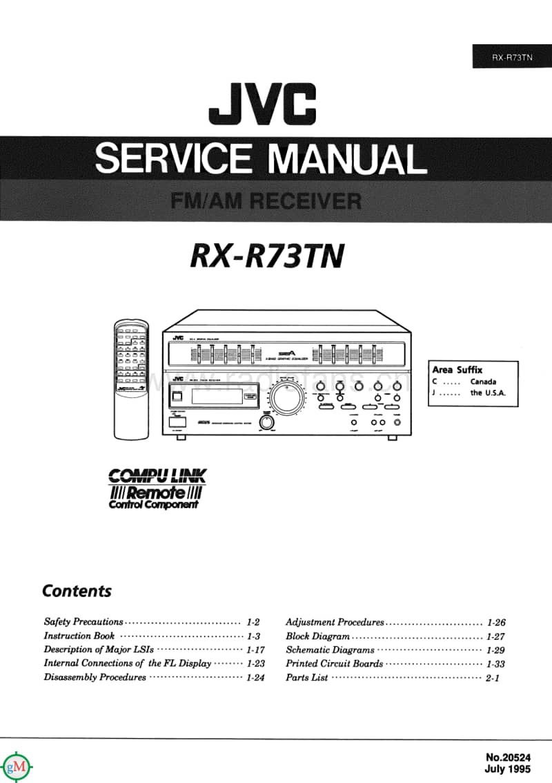 Jvc-RXR-73-TN-Service-Manual电路原理图.pdf_第1页