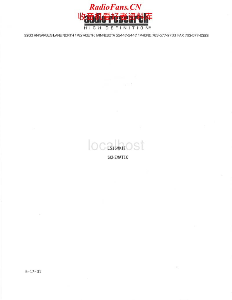Audio-Research-LS16-MKII-Schematic电路原理图.pdf_第1页