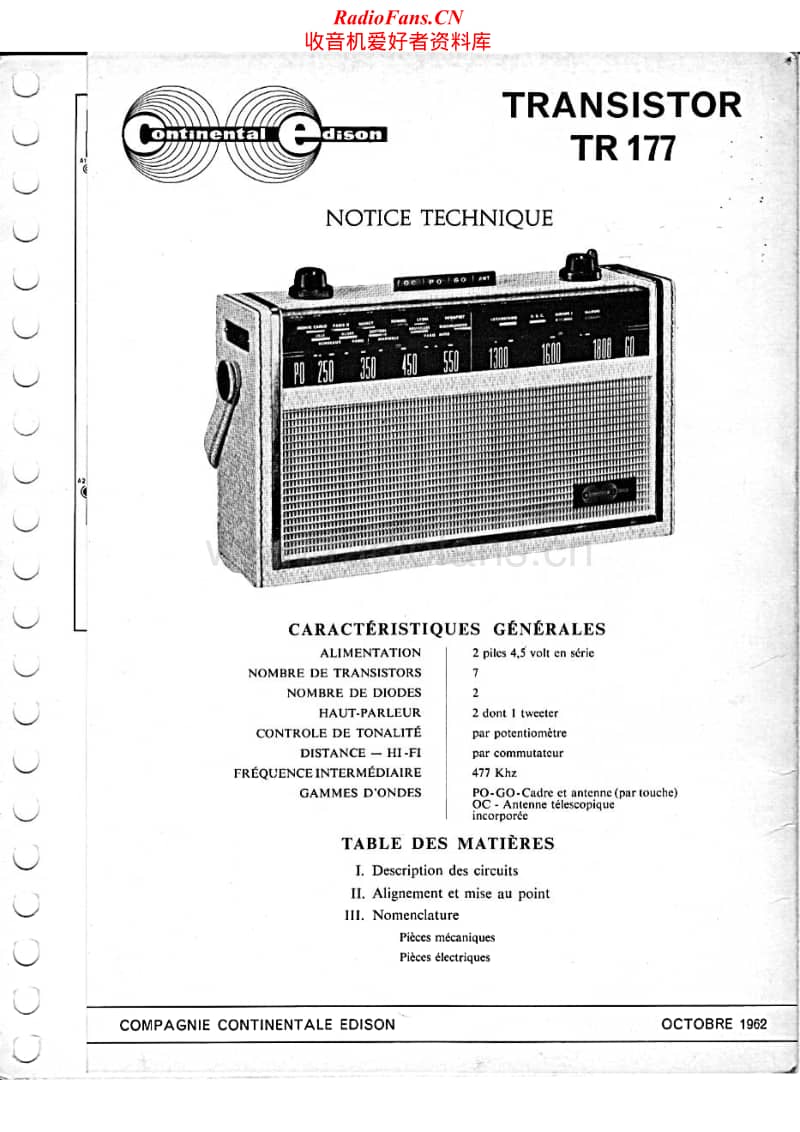Continental-Edison-TR-177-Schematic电路原理图.pdf_第1页