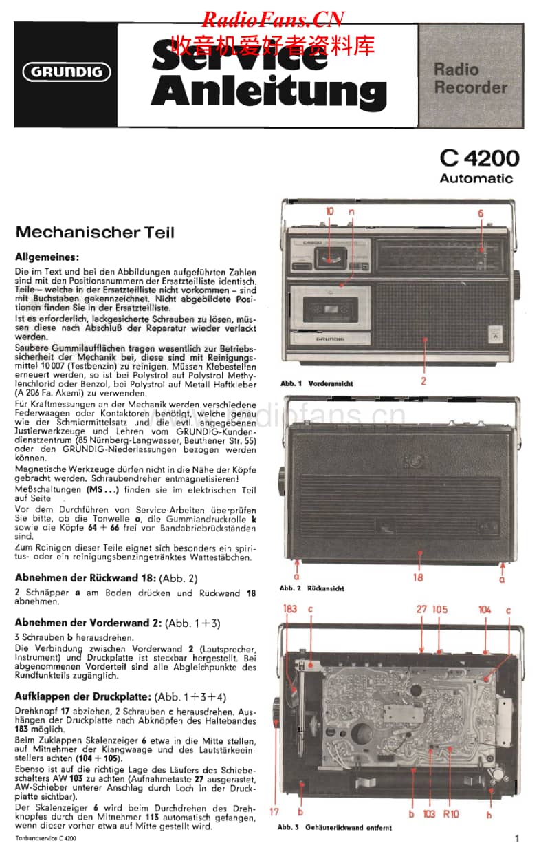 Grundig-C-4200-AUTOMATIC-Service-Manual电路原理图.pdf_第1页