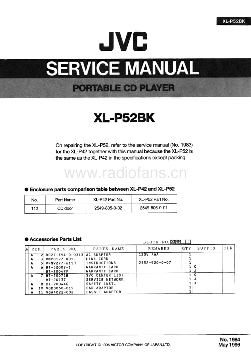 Jvc-XLP-52-BK-Schematic电路原理图.pdf_第1页