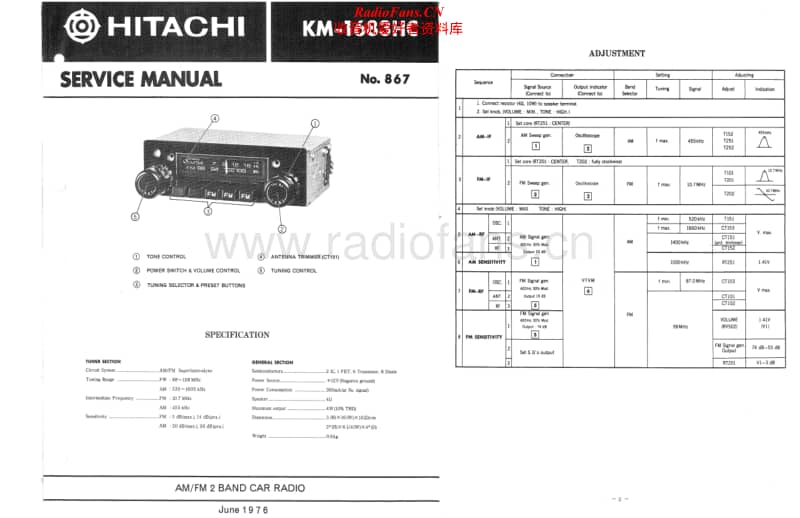 Hitachi-KM-1683-HC-Service-Manual电路原理图.pdf_第1页