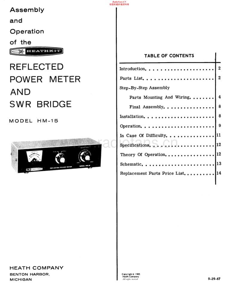 Heathkit-HM-15-Manual电路原理图.pdf_第1页